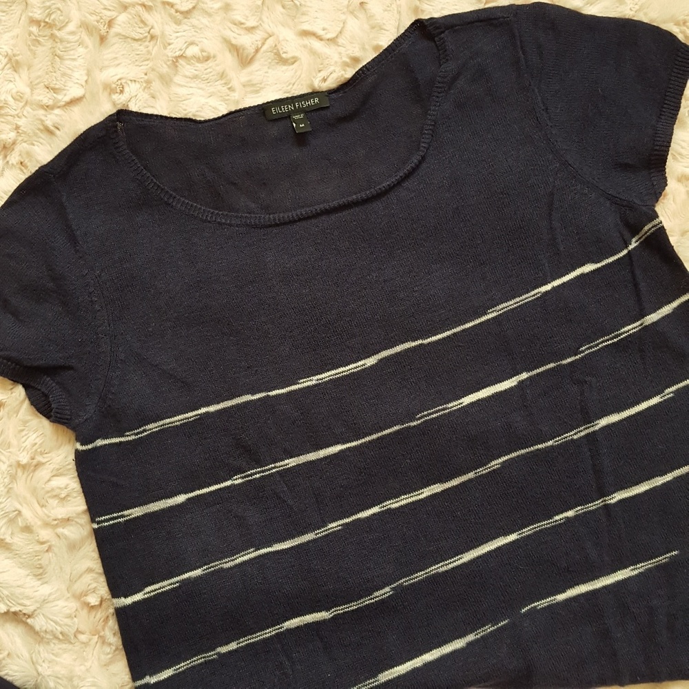 Eileen Fisher || 100% Organic Linen Knit Top